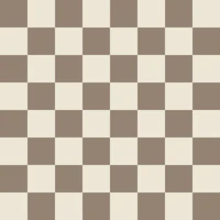 Taupe and Cream Checkerboard - Medium tapete