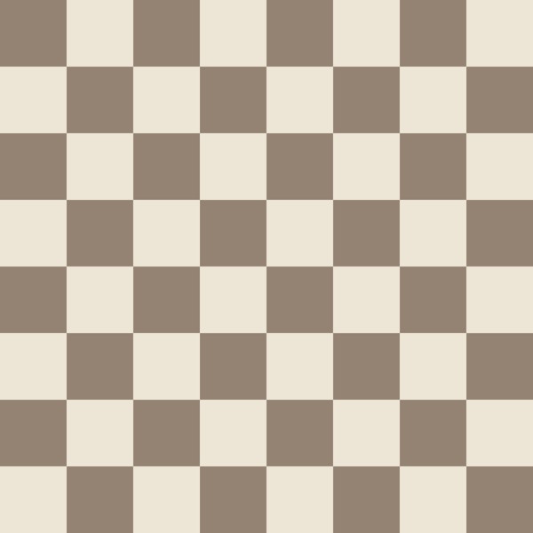 Taupe and Cream Checkerboard - Medium