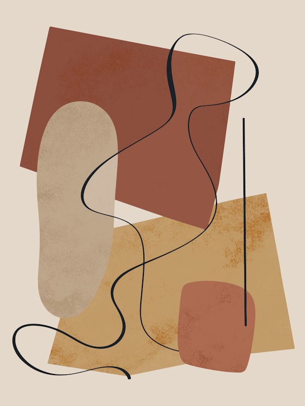 Mid Century Organic Abstract Shapes