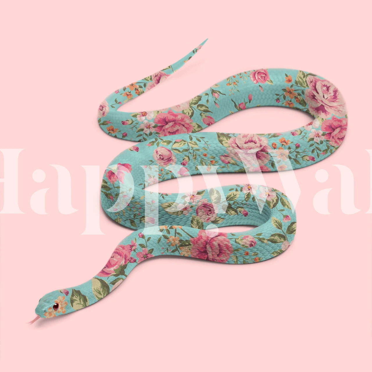 Floral Snake Tapet Och Vägghängningar Design