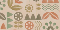 Mid Century Botanical Shapes Sage wallpaper
