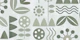 Mid Century Botanical Shapes Sage Green