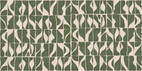 Mid Century Geometric Leaves Sage wallpaper