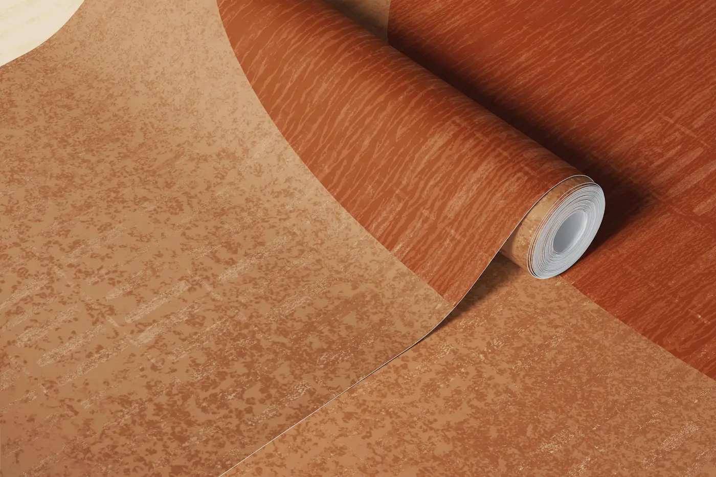 Mid Century Organic Shapes Earthy wallpaper roll