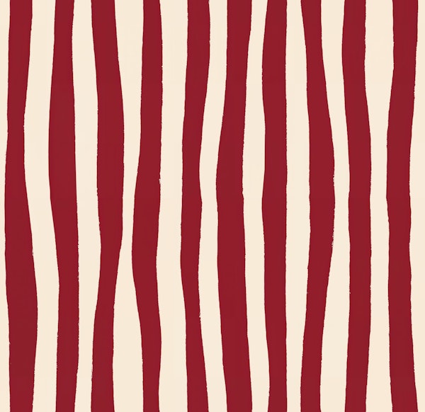 Red Cream Vertical Stripes