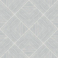 textured stripy diamonds - light grey blue tapet