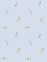 Retro Poolside Swimmers - Coastal Blue tapety