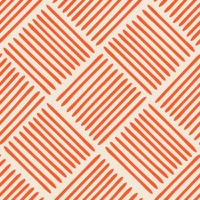 Retro Basketweave Vermillion Red on Cream tapetas