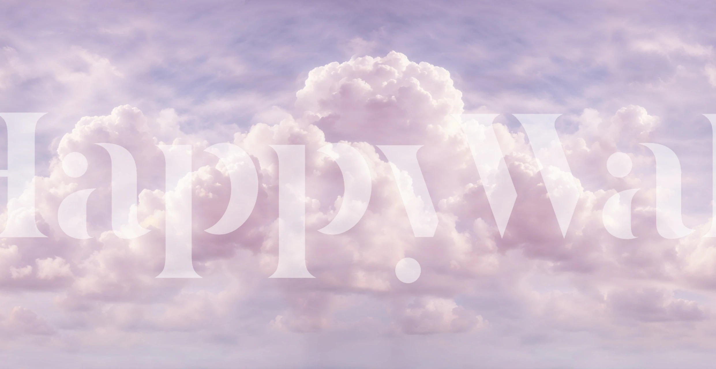 Soft purple cloud wallpaper in a room