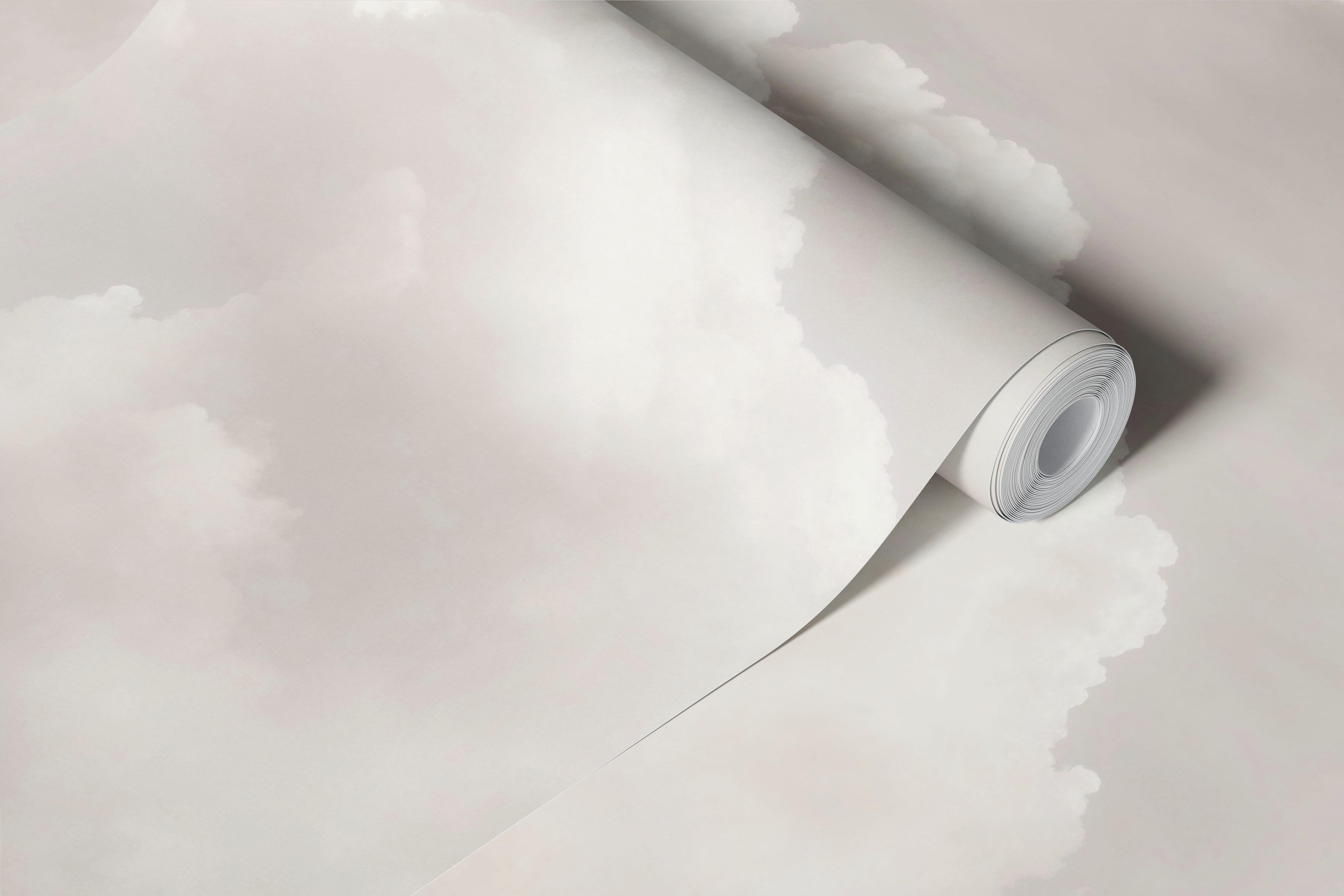 Soft grey cloud wallpaper in a room