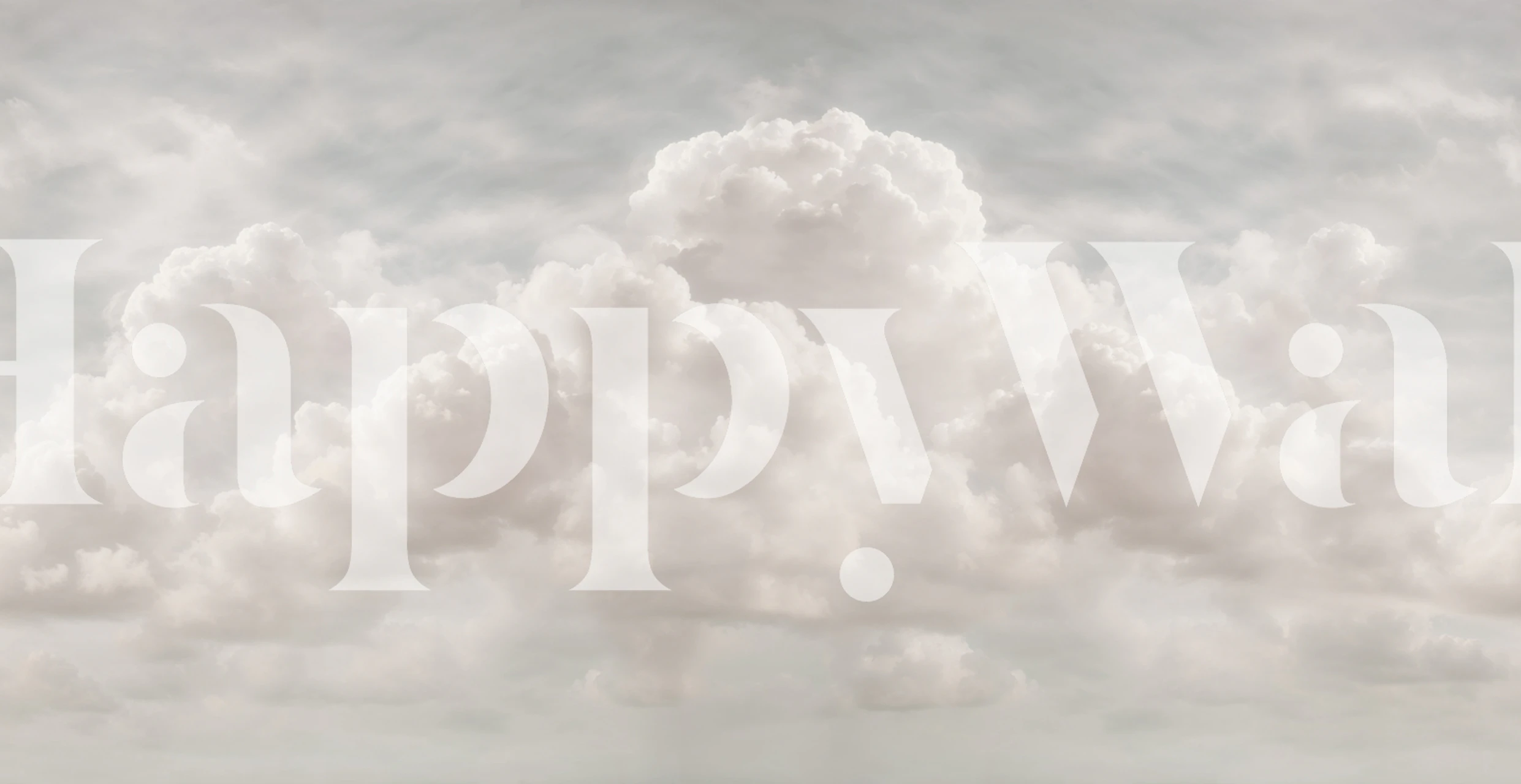 Soft grey cloud wallpaper in a room