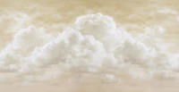 Soft Mustard Sky Clouds papel pintado