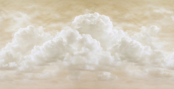Soft Mustard Sky Clouds