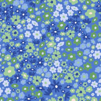 Maximalist Ditsy Floral Blue tapet
