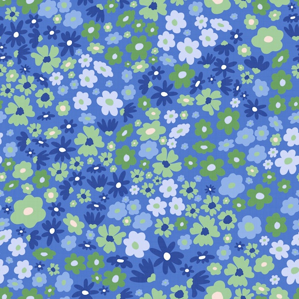 Maximalist Ditsy Floral Blue