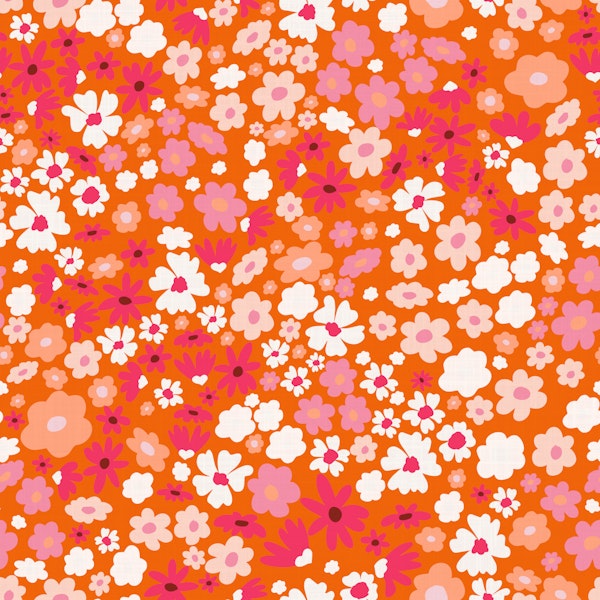 Maximalist Ditsy Floral Orange