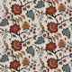Oak Leaf Chintz in Spice Red & Moss Teal