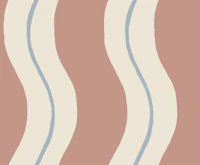 Funhouse Stripe Soft Terra papiers peint