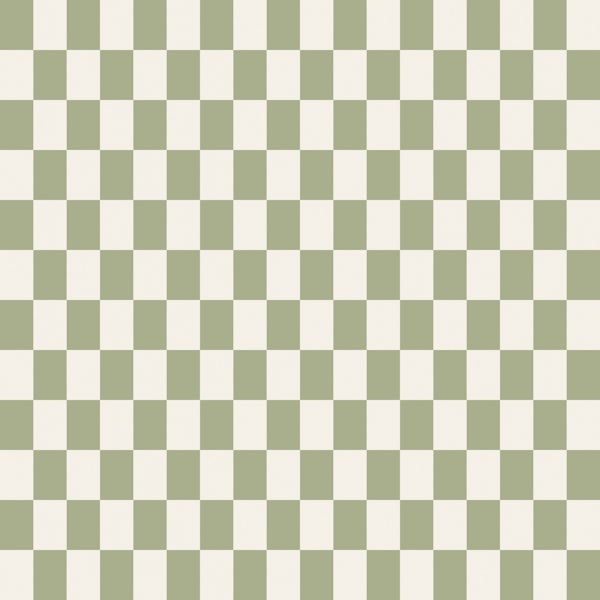 Olive Cream Retro Checker