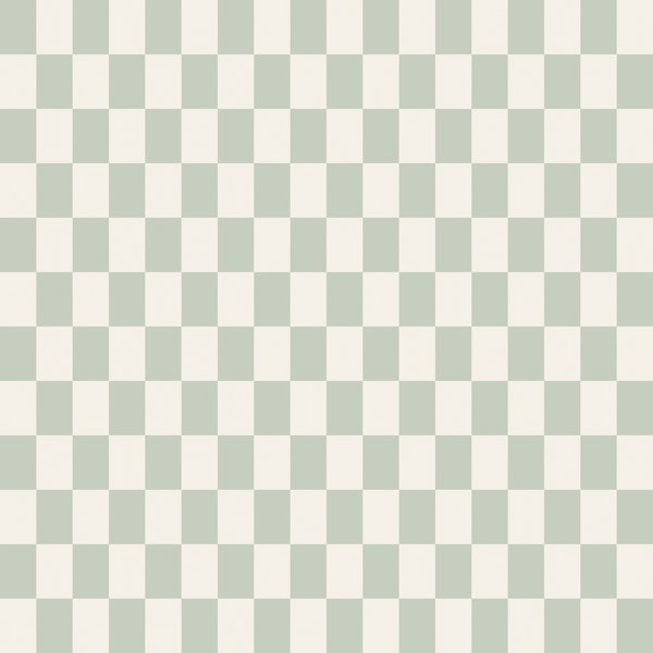 Soft Sage Cream Checkers