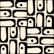 Midcentury Modern Repeat Piquet Pattern Black