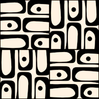 Mid Century Modern Contemporary Piquet Black tapeet