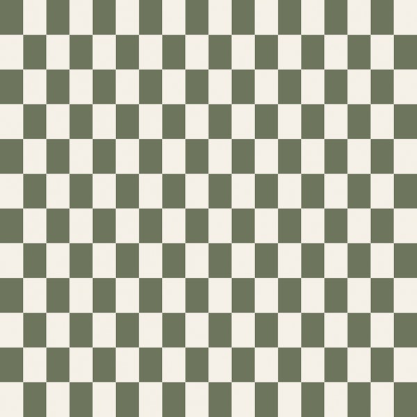 Vintage Green White Checks