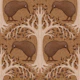 Kiwi Birds Sepia Tones