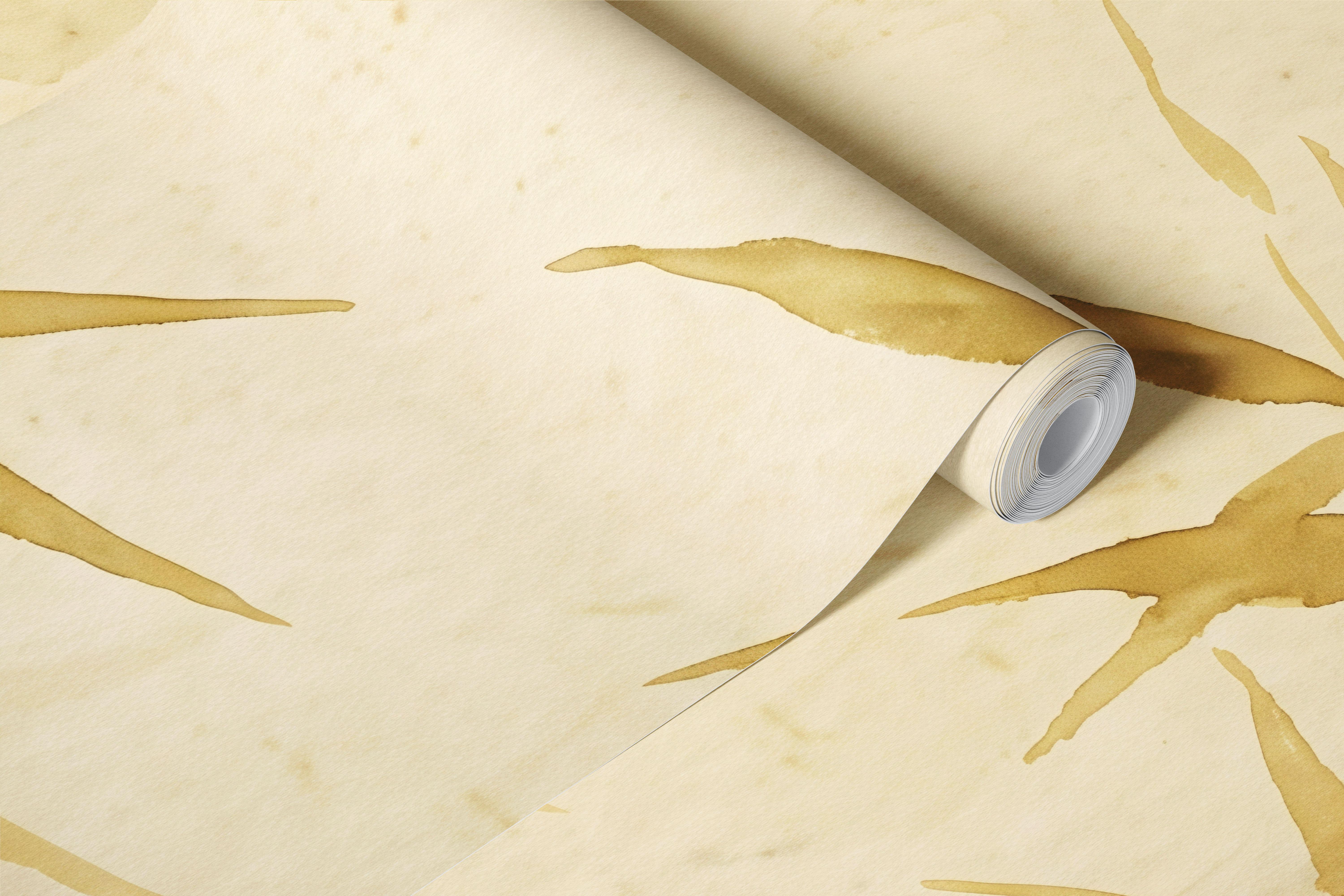 Sepia bamboo wallpaper in a room