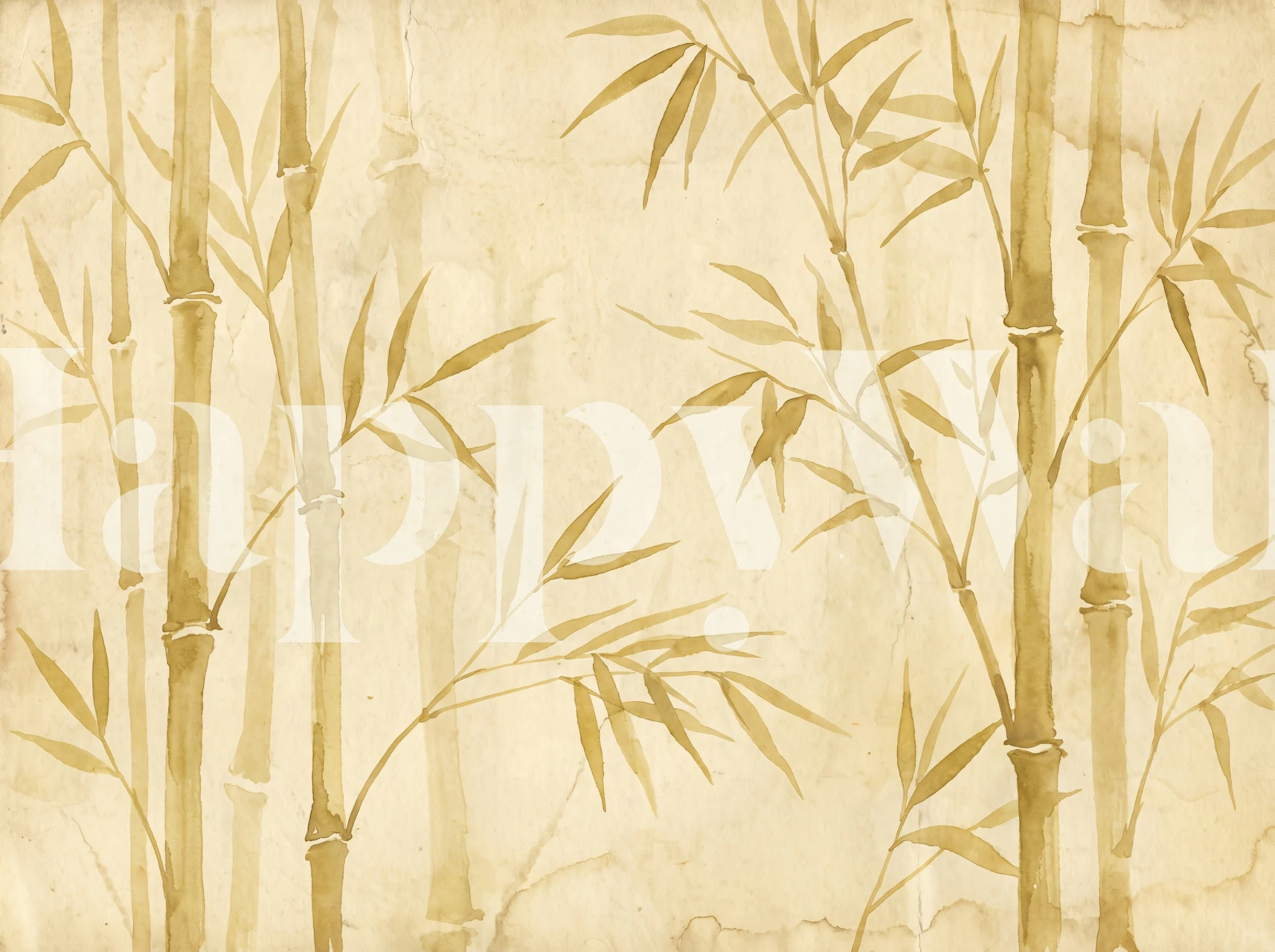 Sepia bamboo wallpaper in a room