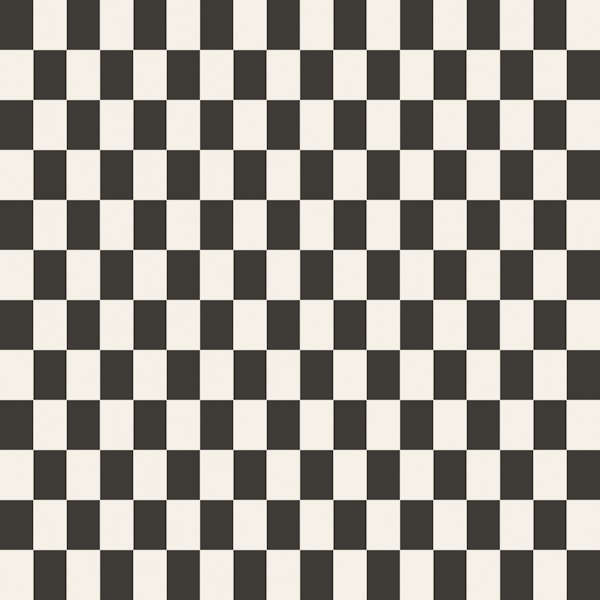 Modern Black White Checkered