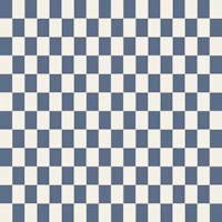 Retro Blue Cream Checks tapete