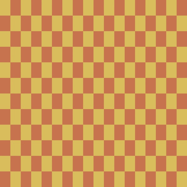 Retro Mustard Terracotta Checker