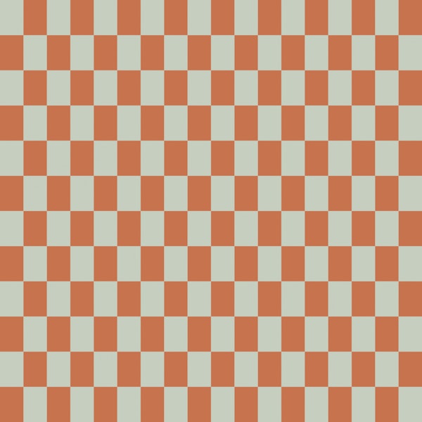 Mid Century Checker Terracotta