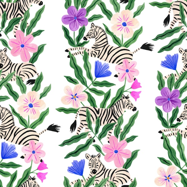 Zebra Wildflower Garden Pink