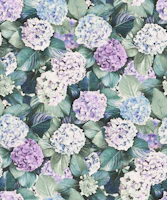 Blue Lavender Hydrangea Botanical Small tapete