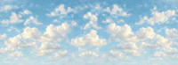 Soft Blue Sky With Puffy Clouds tapete