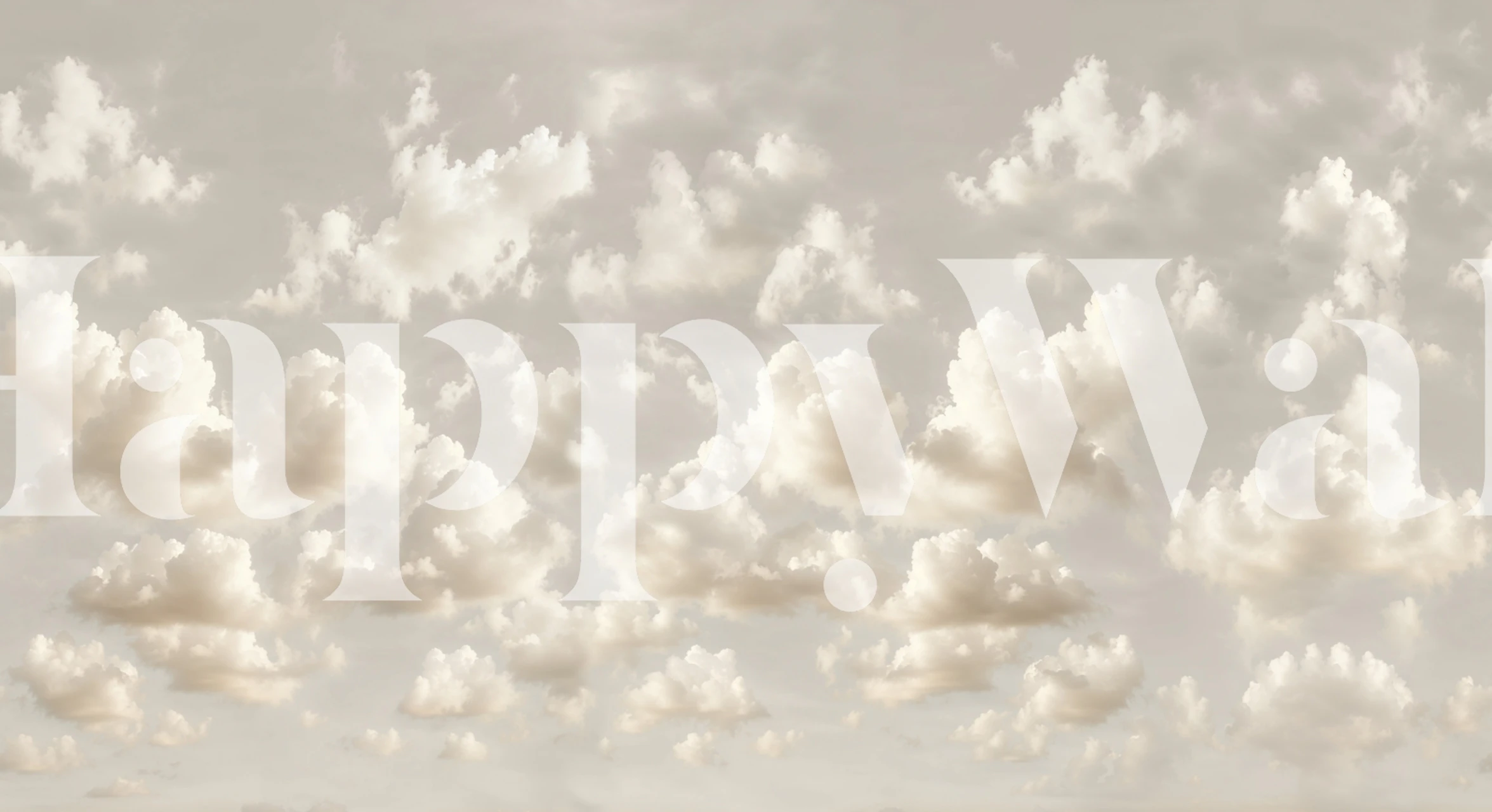 Soft Beige Cloudscape papiers peint