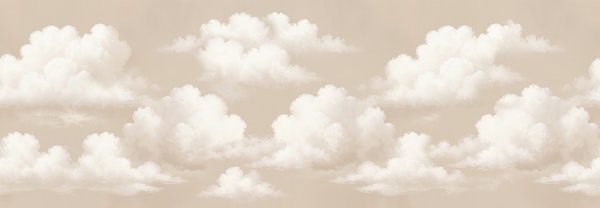 Fluffy White Clouds On Sand