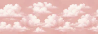 Fluffy White Clouds On Pink tapet