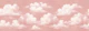 Fluffy White Clouds On Pink