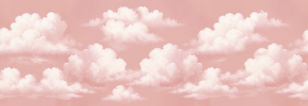 Fluffy White Clouds On Pink