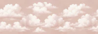 Fluffy White Clouds On Light Pink tapet