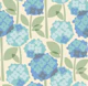 Mid Century Hydrangeas - Retro Blue
