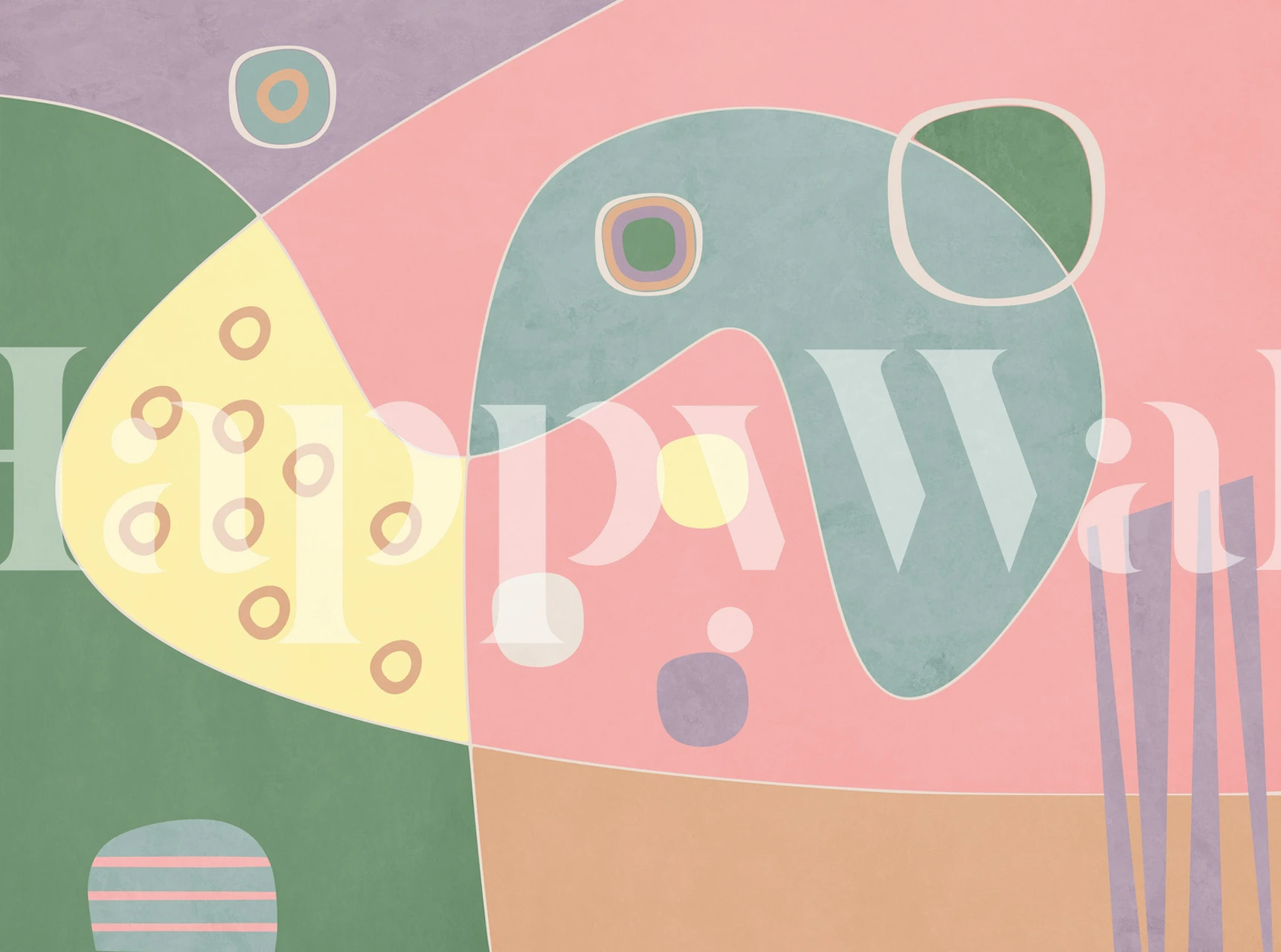 Playful Pastel Shapes tapetas