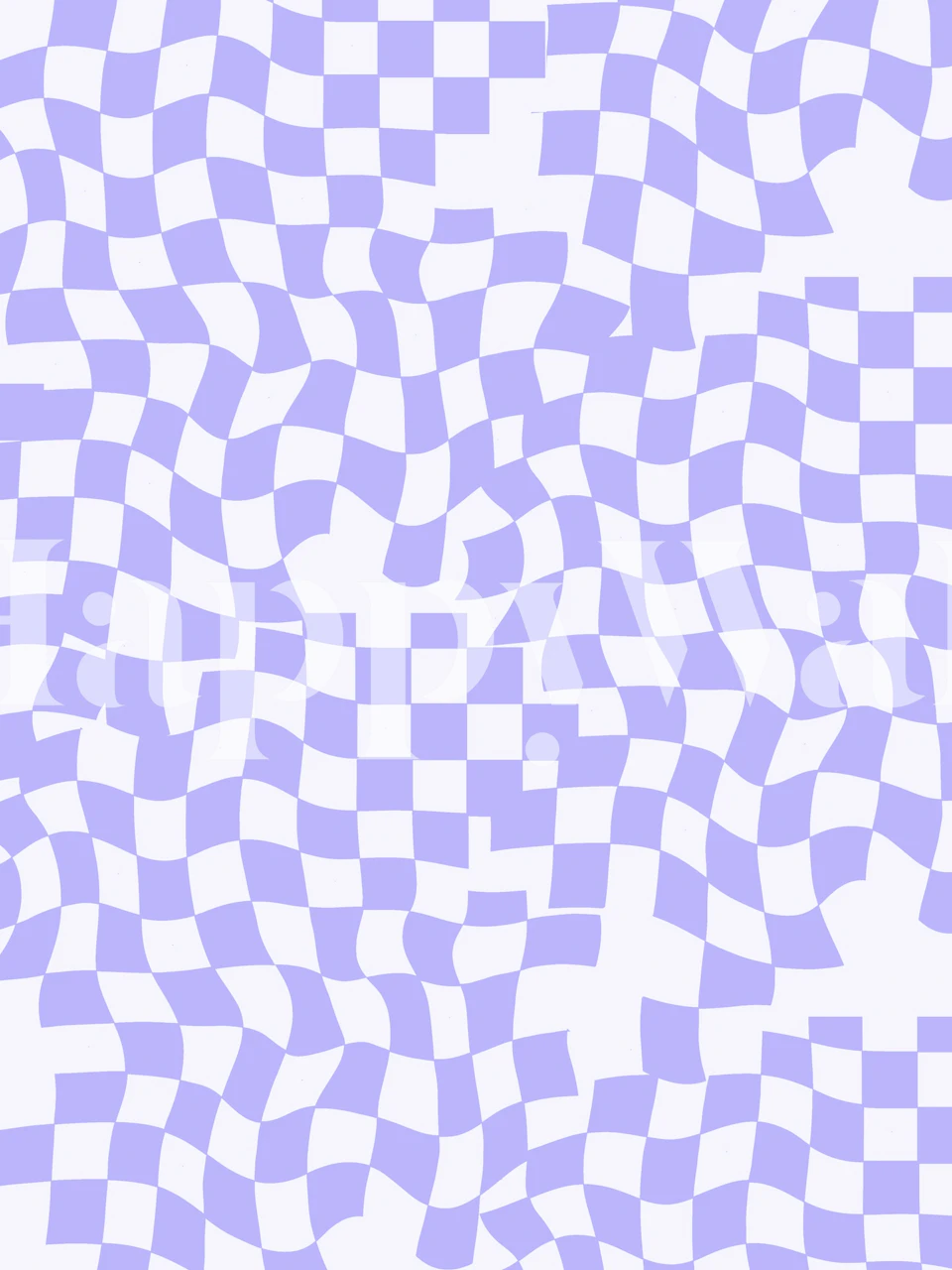 Lavender checkerboard wallpaper in a modern room