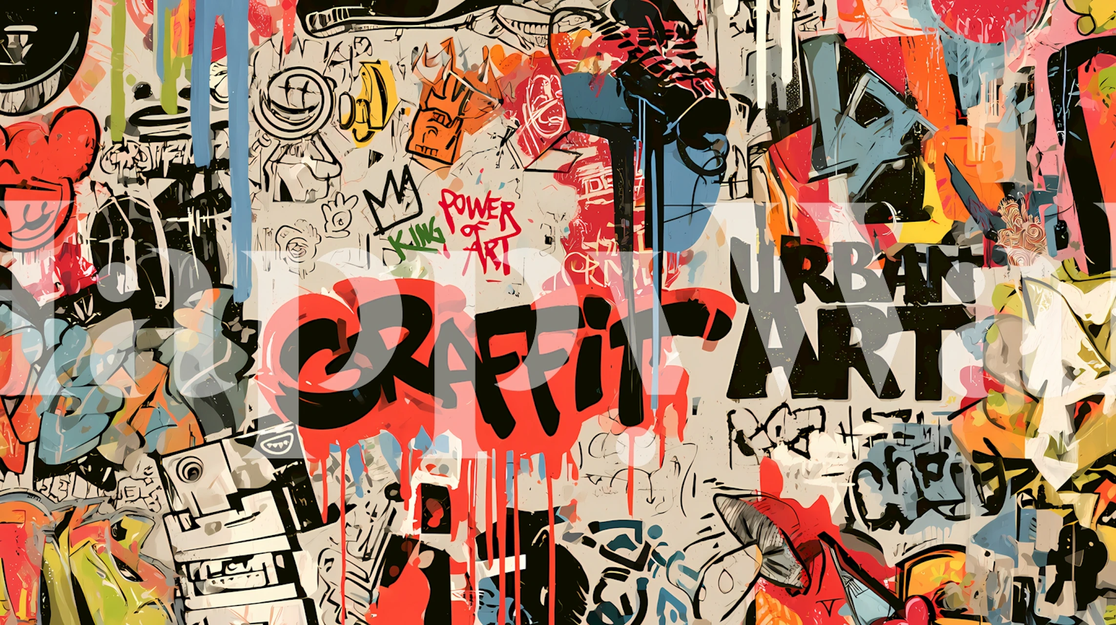 Graffiti Pop Art Mashup tapet