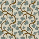 Vintage botanical vines olive green on cream