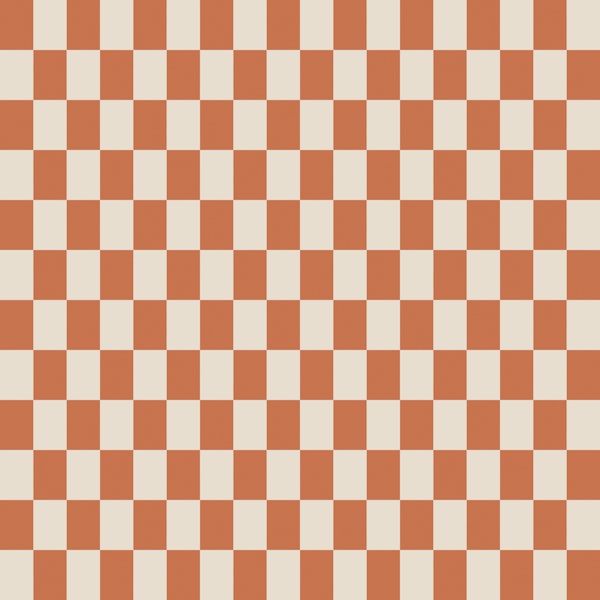 Burnt Orange Cream Checks