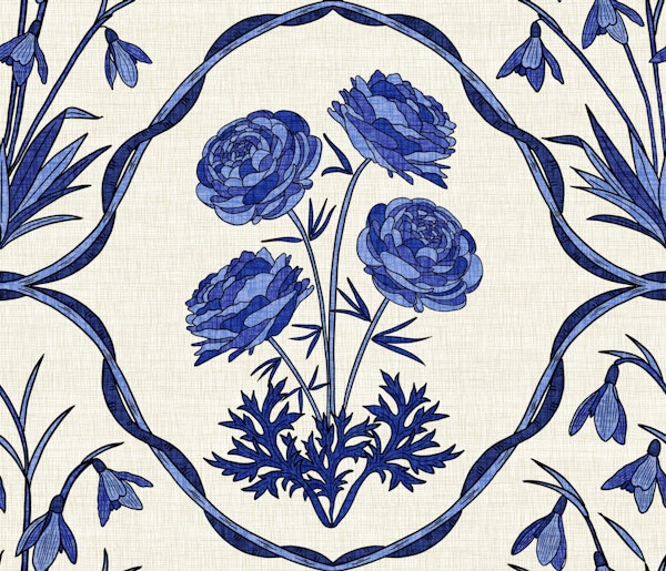 Delft Style Floral